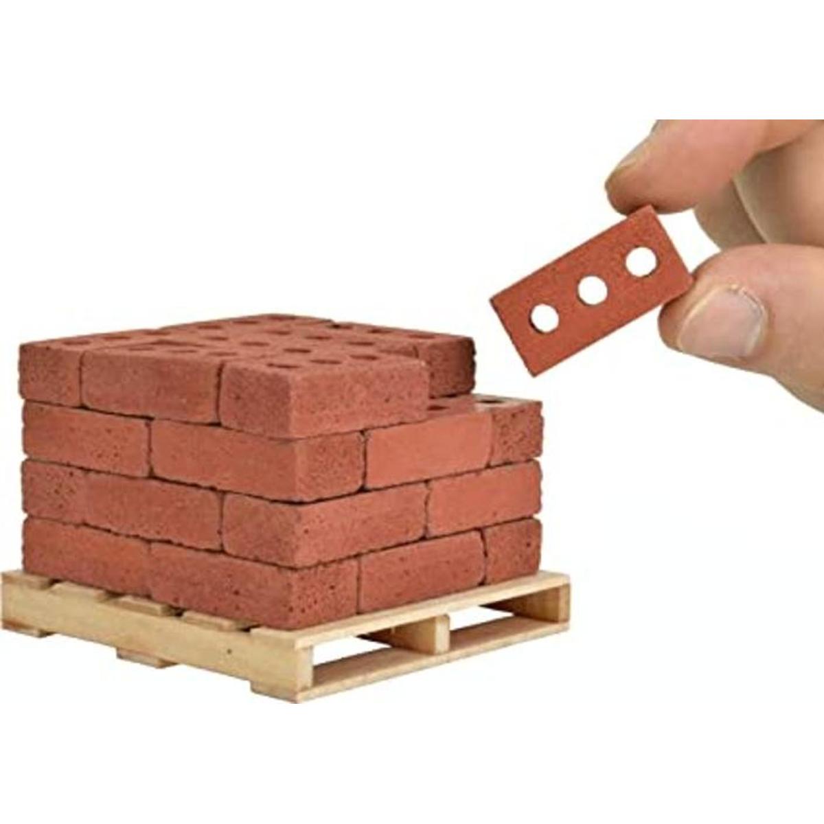 Acacia Grove Mini ladrillos rojos con palet escala 16