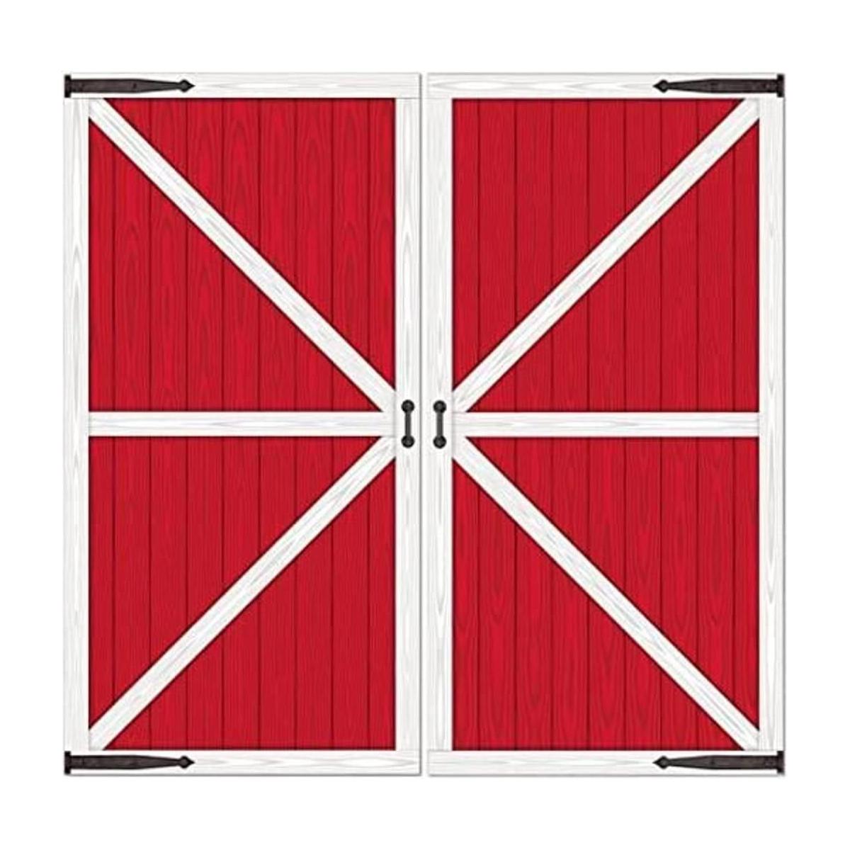 Accesorio de fiestas en forma de puerta de granero talla
