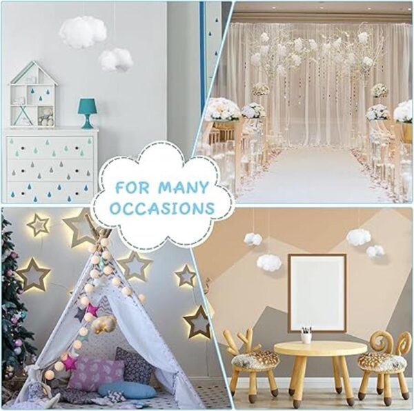 Accesorios artificiales de nube 3D decoraciones colgantes_4