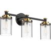 Accesorios de iluminación de baño luz de tocador negra y_1