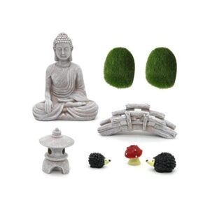 Accesorios de jardín Zen de Buda de meditación decoración_1