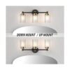 Accesorios de iluminación de baño luz de tocador negra y_5