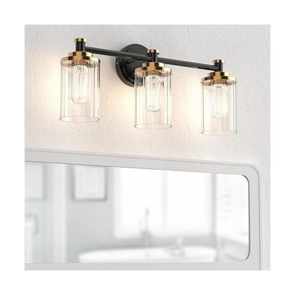Accesorios de iluminación de baño luz de tocador negra y_2