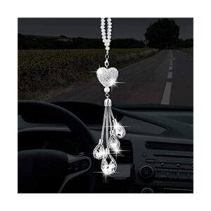 Accesorios para el auto con diamante en forma de corazón_1