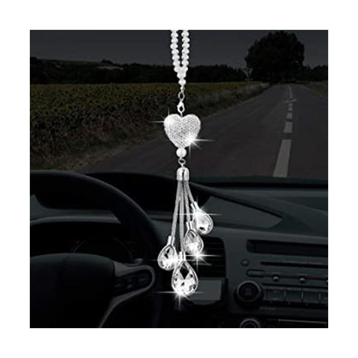 Accesorios para el auto con diamante en forma de corazón
