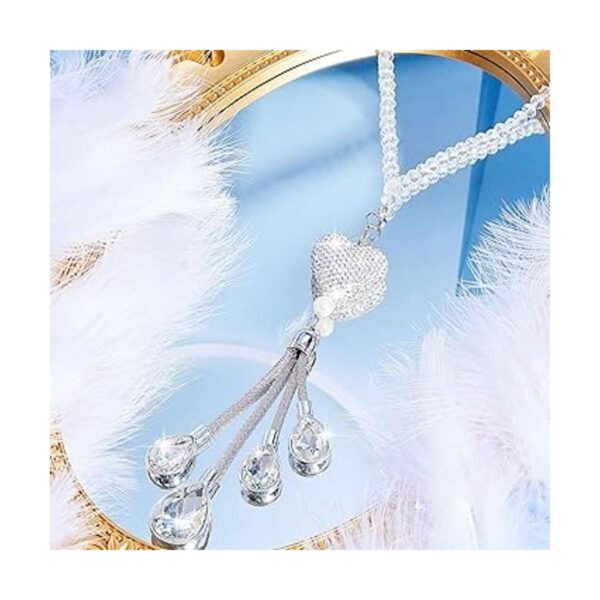 Accesorios para el auto con diamante en forma de corazón_3