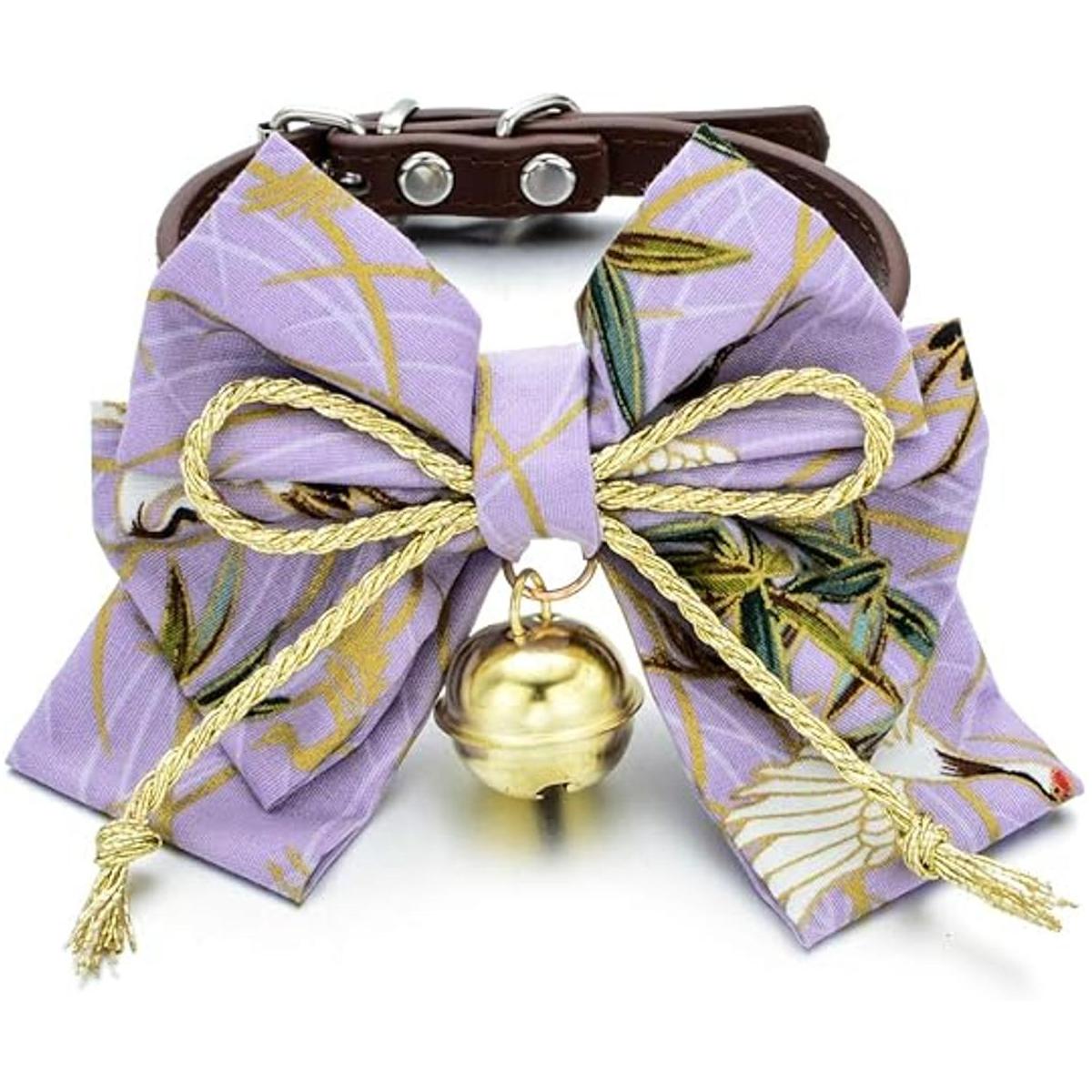 Accesyes Collar de perro pequeño con campana japonesa con