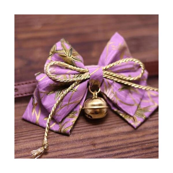 Accesyes Collar de perro pequeño con campana japonesa con_3
