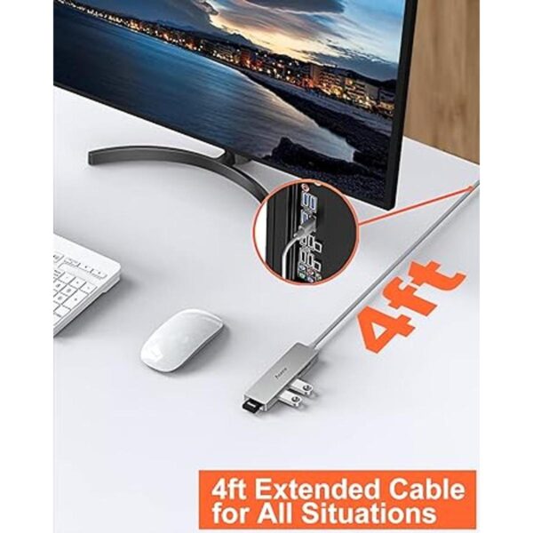 Aceele Hub USB 3.0 6 puertos Ultra Slim Data USB Hub con_2