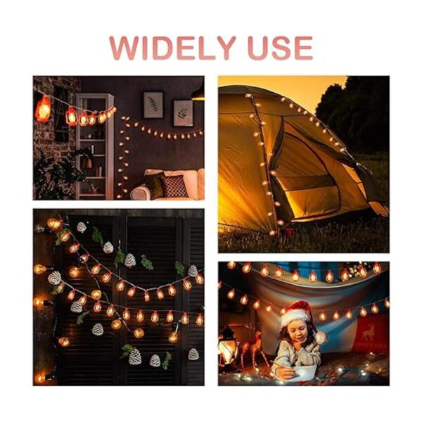 AceList Cadena de 30 luces rojas para dormitorio patio_4