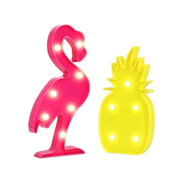 AceList Luau Decoraciones de fiesta de flamencos luces_1