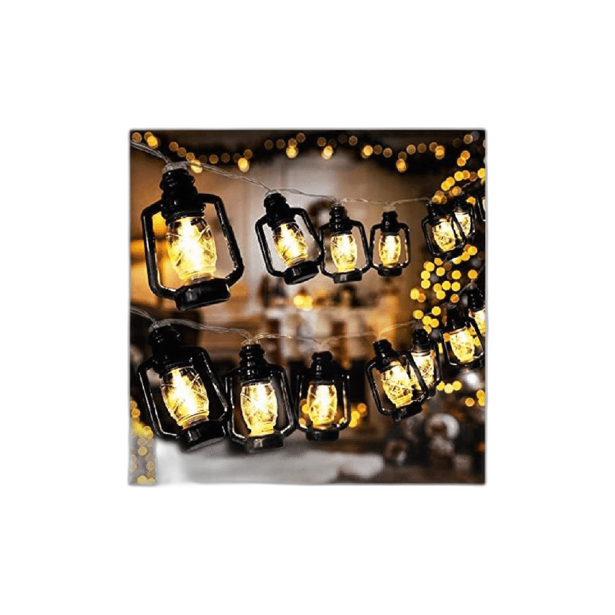 AceList Tira de 20 luces LED de color negro mini lámpara