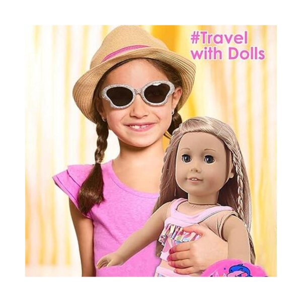 Acelane American Doll Juego de maleta de viaje para niña