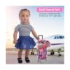 Acelane American Doll Juego de maleta de viaje para niña