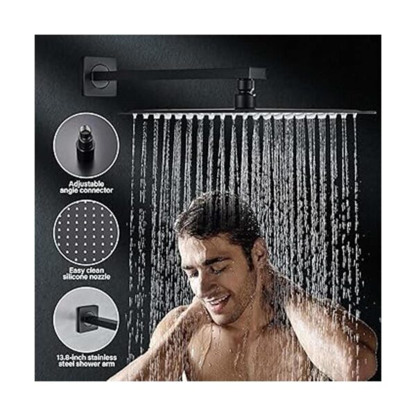 Ackwave Sistema de ducha Juego de grifo de ducha negro_2