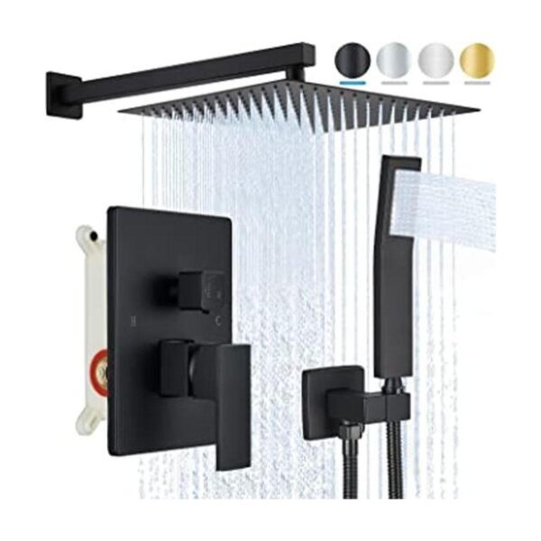 Ackwave Sistema de ducha Juego de grifo de ducha negro_1