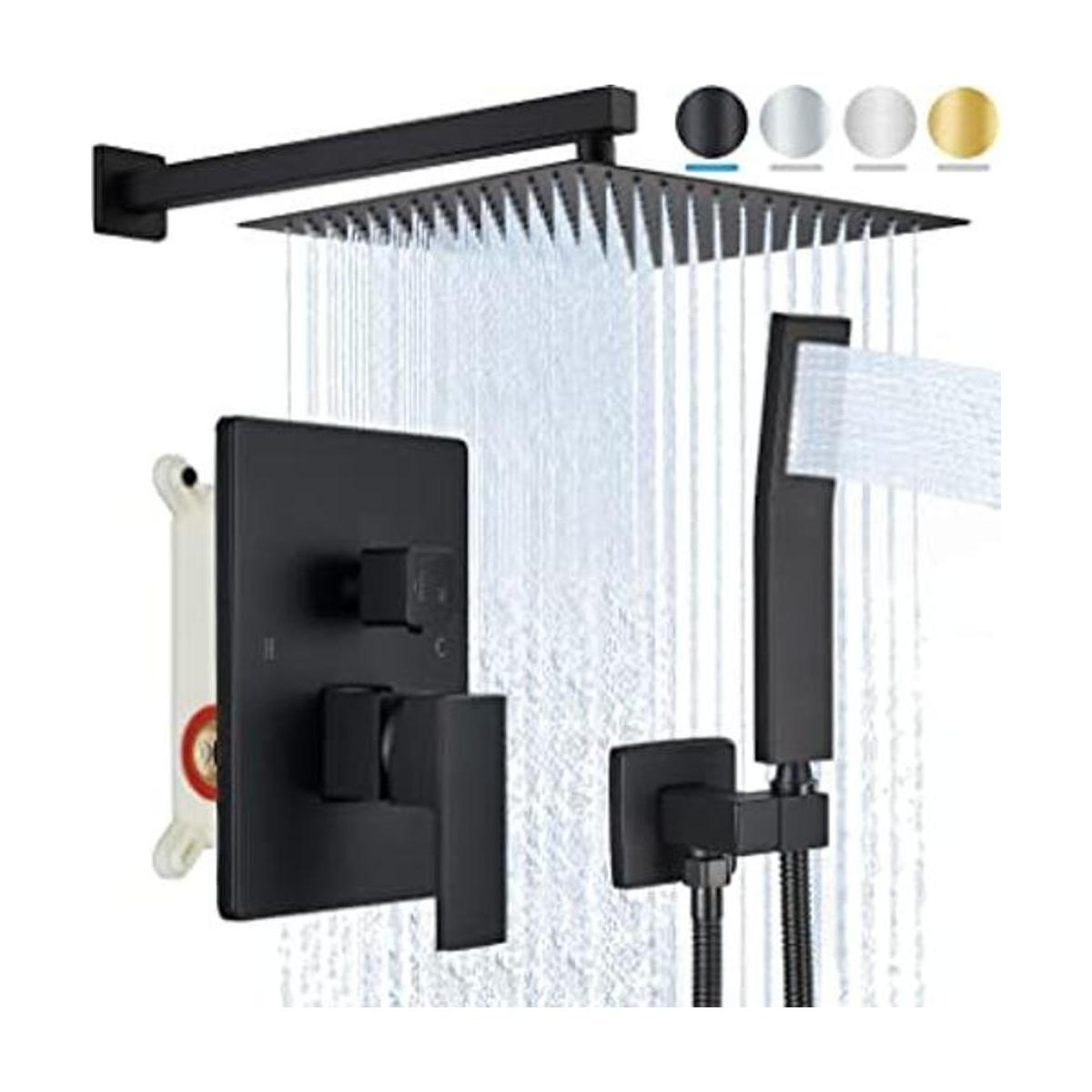 Ackwave Sistema de ducha Juego de grifo de ducha negro