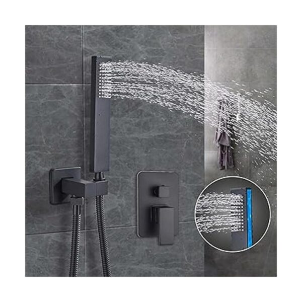 Ackwave Sistema de ducha Juego de grifo de ducha negro_4