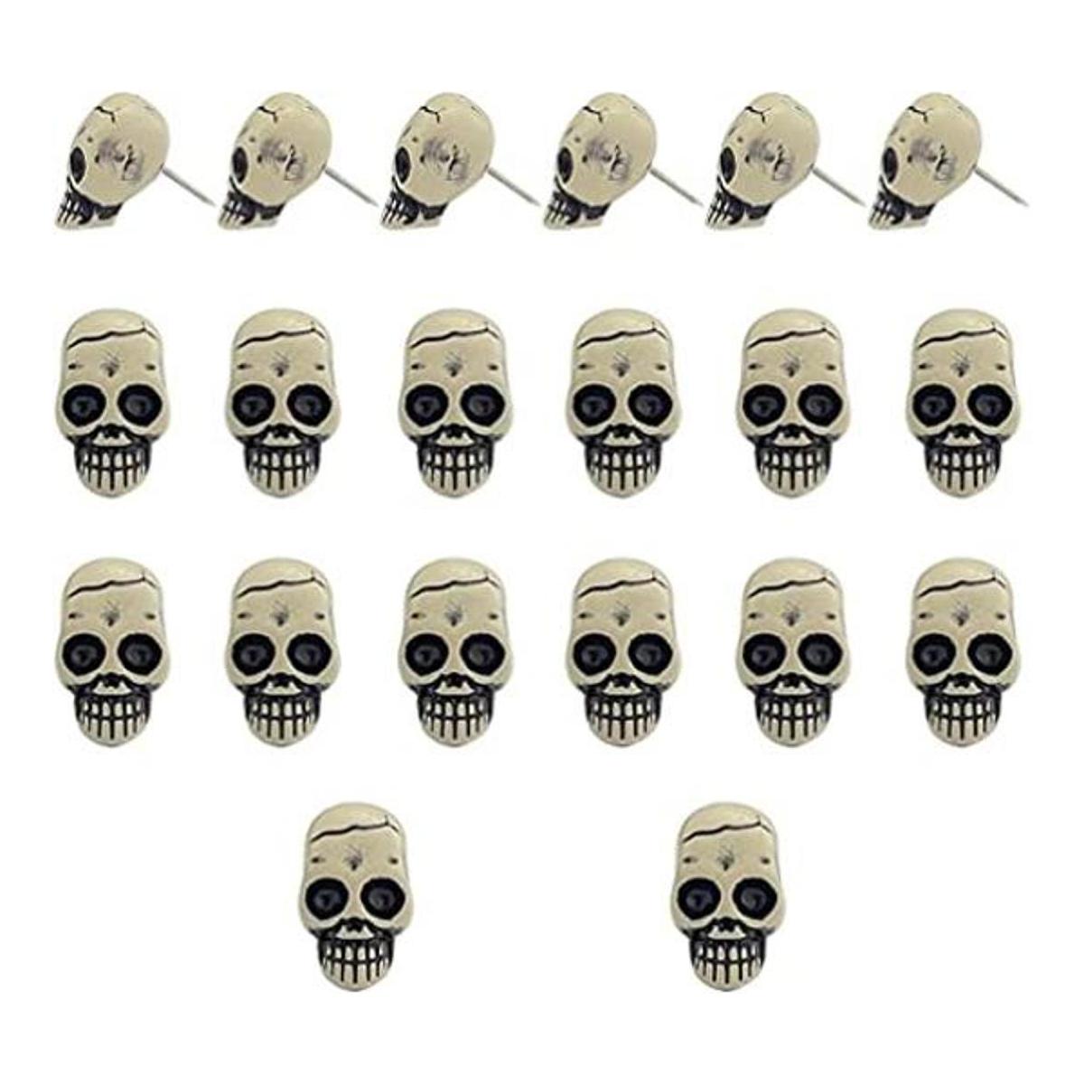 Ackron Broches de presión con diseño de calavera