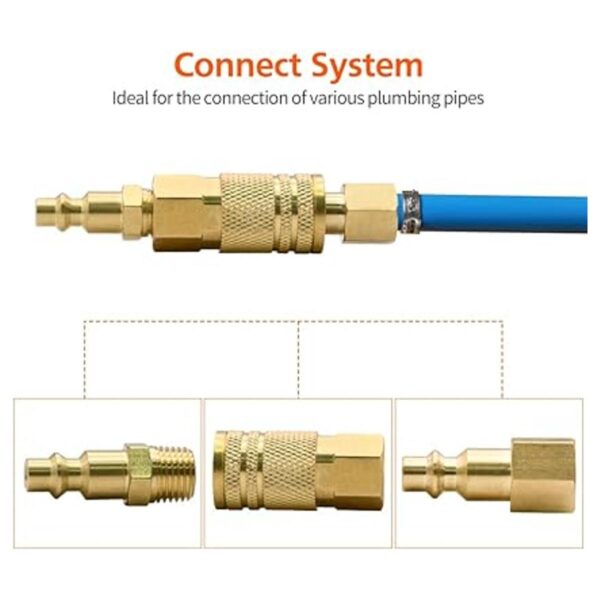 Acoplador industrial hembra de latón de 14 pulgadas
