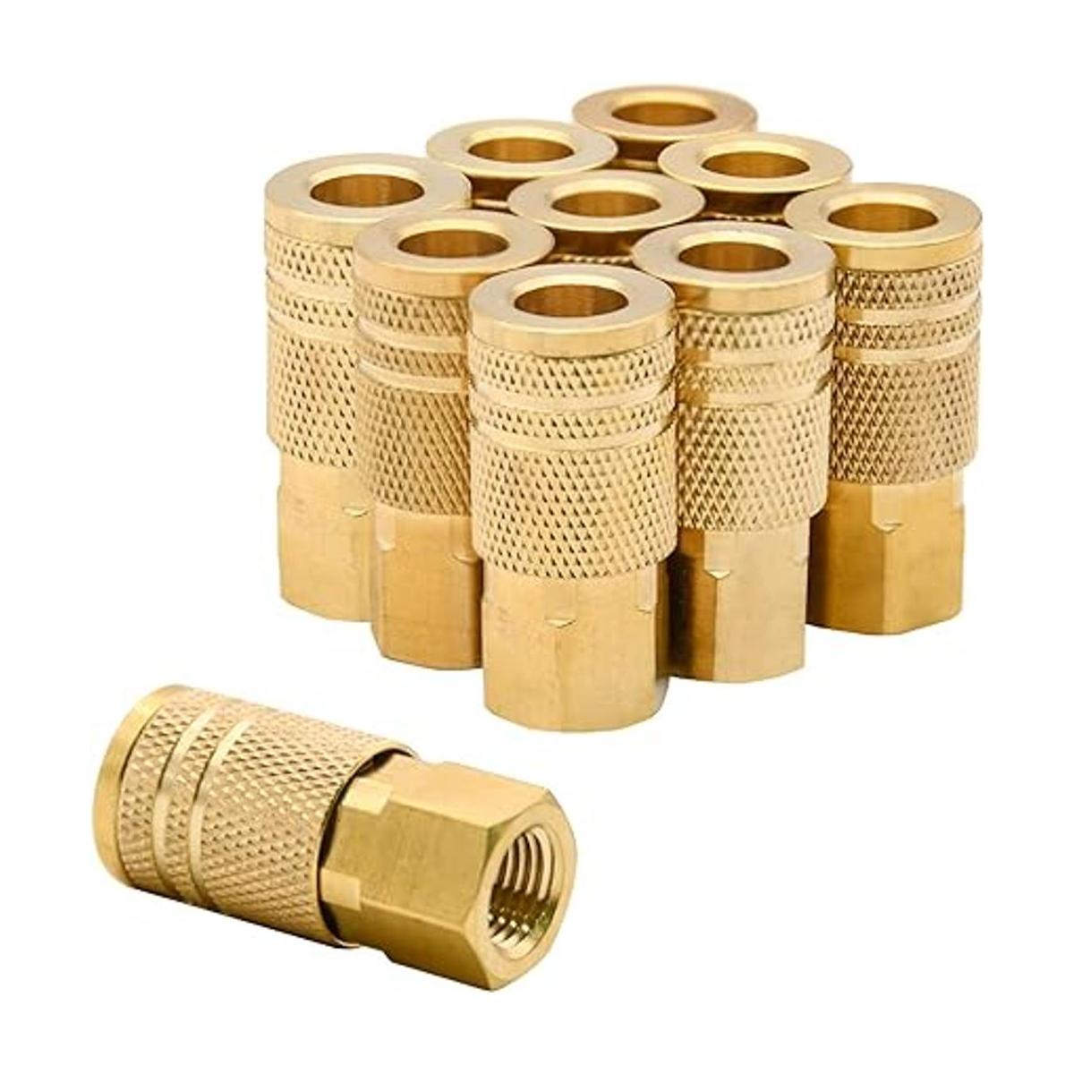 Acoplador industrial hembra de latón de 14 pulgadas