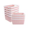 Acrux7 Cesta de plástico portátil para cocina baño y_1