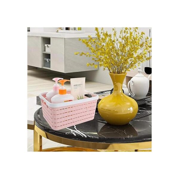Acrux7 Cesta de plástico portátil para cocina baño y_4