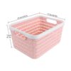 Acrux7 Cesta de plástico portátil para cocina baño y_2