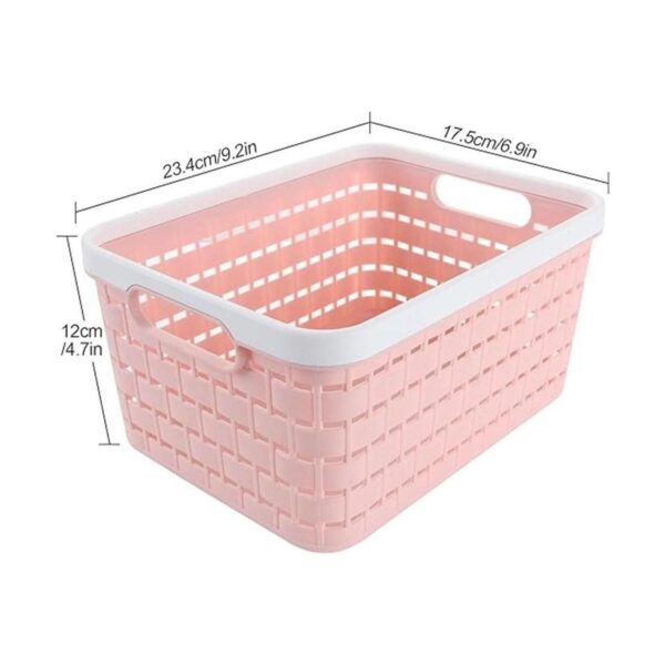 Acrux7 Cesta de plástico portátil para cocina baño y_2