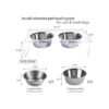 Acrylic Elevated Dog and Cat Pet Feeder Raised Clear