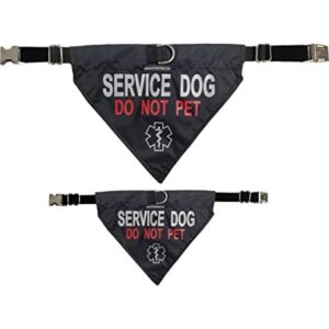 ActiveDogs Service Bandana reflectante para perro y collar