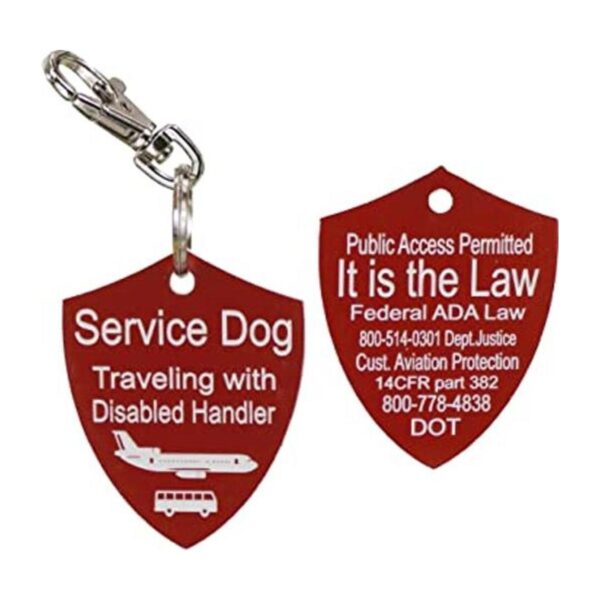 ActiveDogs Etiqueta de viaje para perro grabada rojo_1
