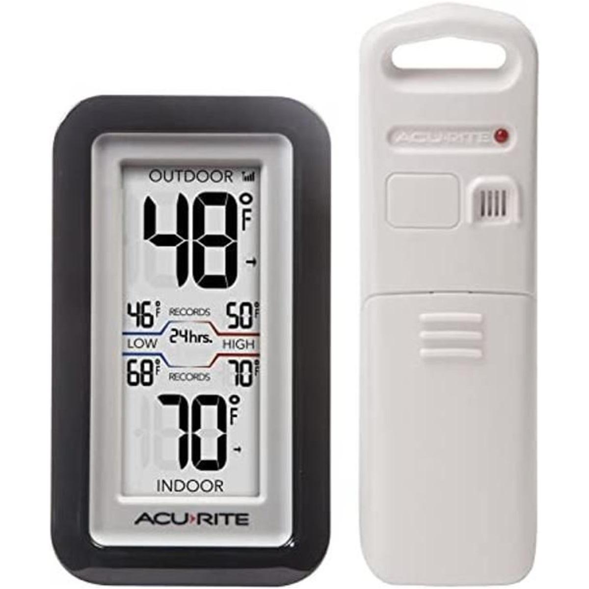 AcuRite 0 termómetro digital con temperatura exterior e