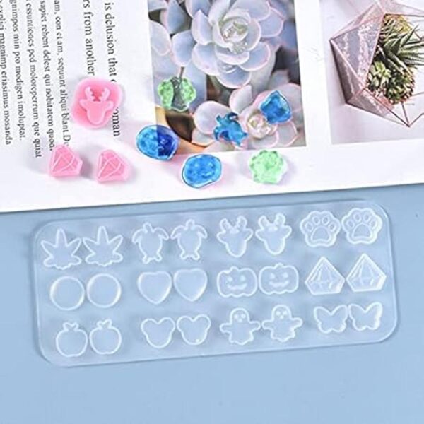 Acxico Molde de silicona para joyería de resina epoxi 2