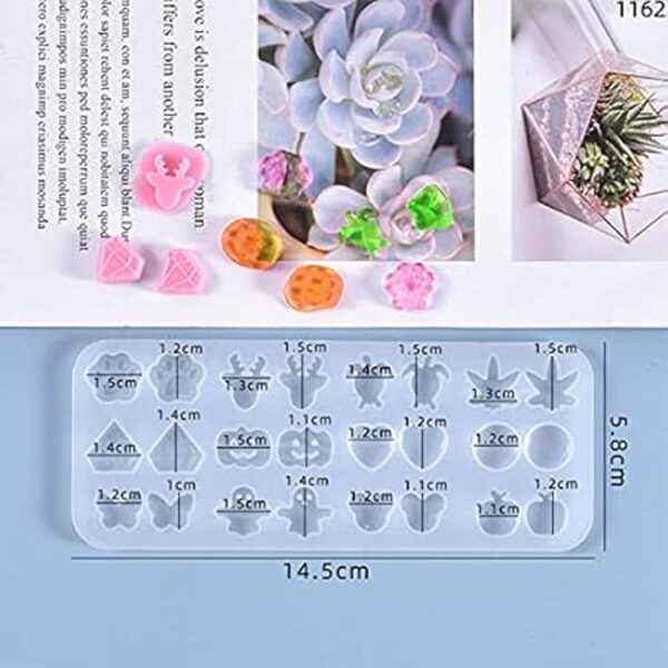 Acxico Molde de silicona para joyería de resina epoxi 2