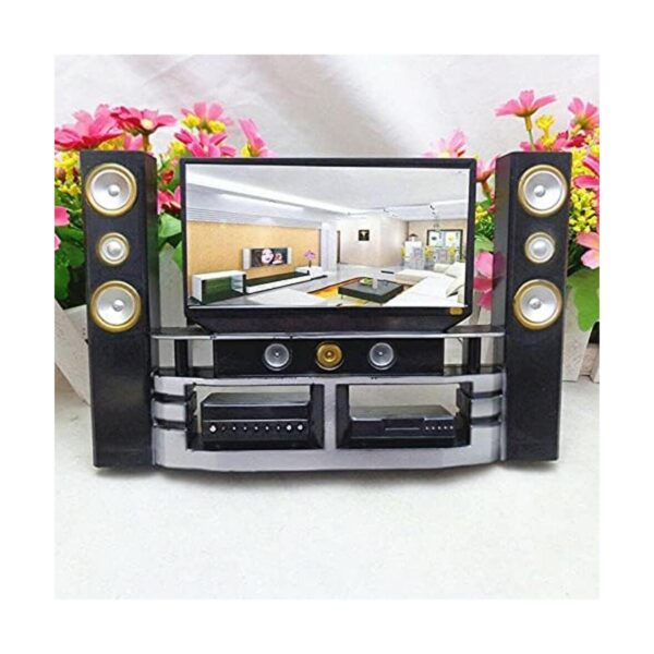 Acxico 1 pieza casa de muñecas miniatura mini TV casa de