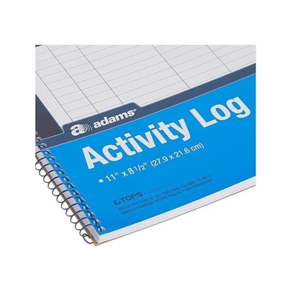 Adams Cuaderno de registro de actividad encuadernado en_5