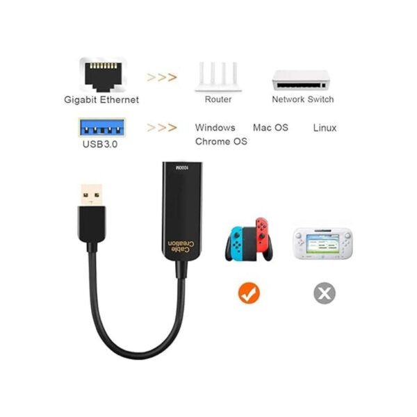 Adaptador Ethernet USB 3.0 para Switch adaptador de red_4