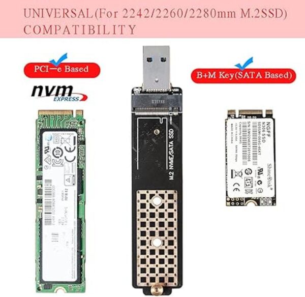 Adaptador M.2 a USB USB 3.1 a M.2 NVME Disco Duro_3