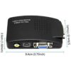 Adaptador RCA a VGA compuesto AV SVideo RCA VGA Hembra_6