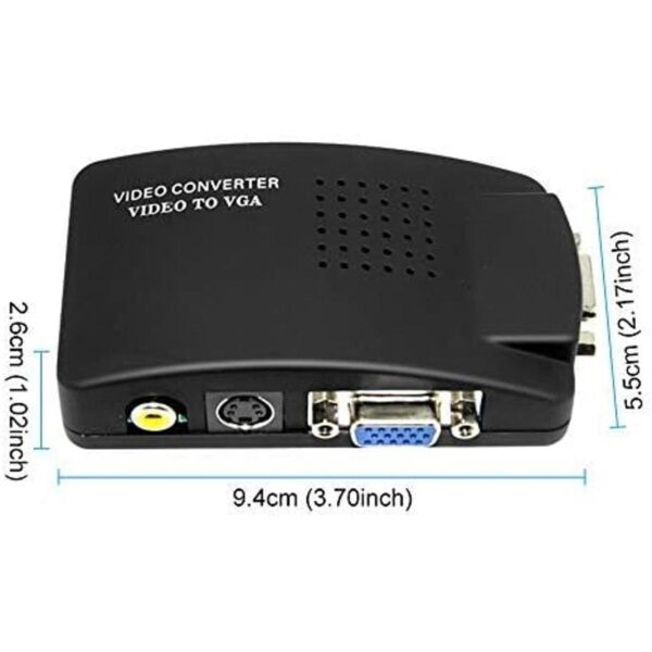 Adaptador RCA a VGA compuesto AV SVideo RCA VGA Hembra_6