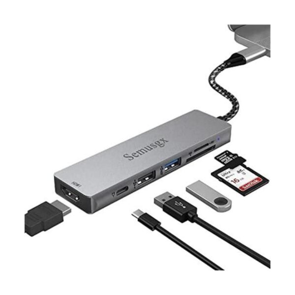 Adaptador USB C 6 en 1 tipo C Dongle USB C multipuerto_1