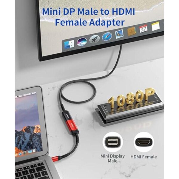 Adaptador Mini DisplayPort a HDMI JSAUX Mini DP_2