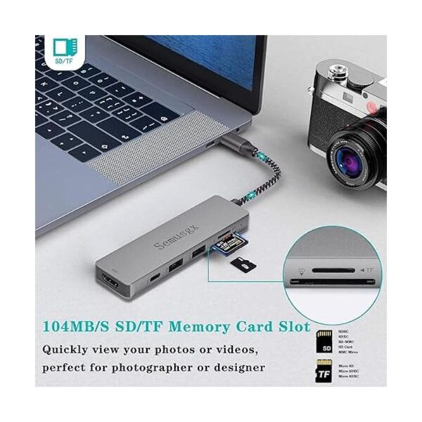 Adaptador USB C 6 en 1 tipo C Dongle USB C multipuerto_3
