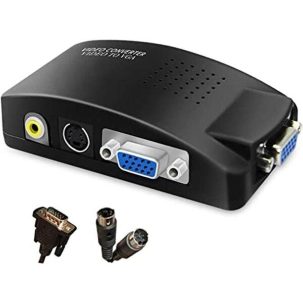 Adaptador RCA a VGA compuesto AV SVideo RCA VGA Hembra_1