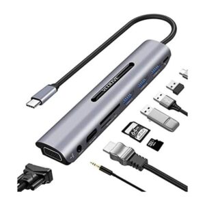 Adaptador USB C Hub HDMI VGA actualizado VEOOVE 9_1