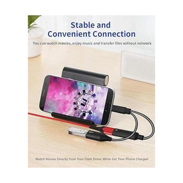 Adaptador USB C OTG con alimentación divisor USB C con_3