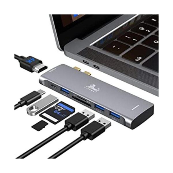 Adaptador USB C Hub para MacBook Pro 2020 2019 2018 2017_1