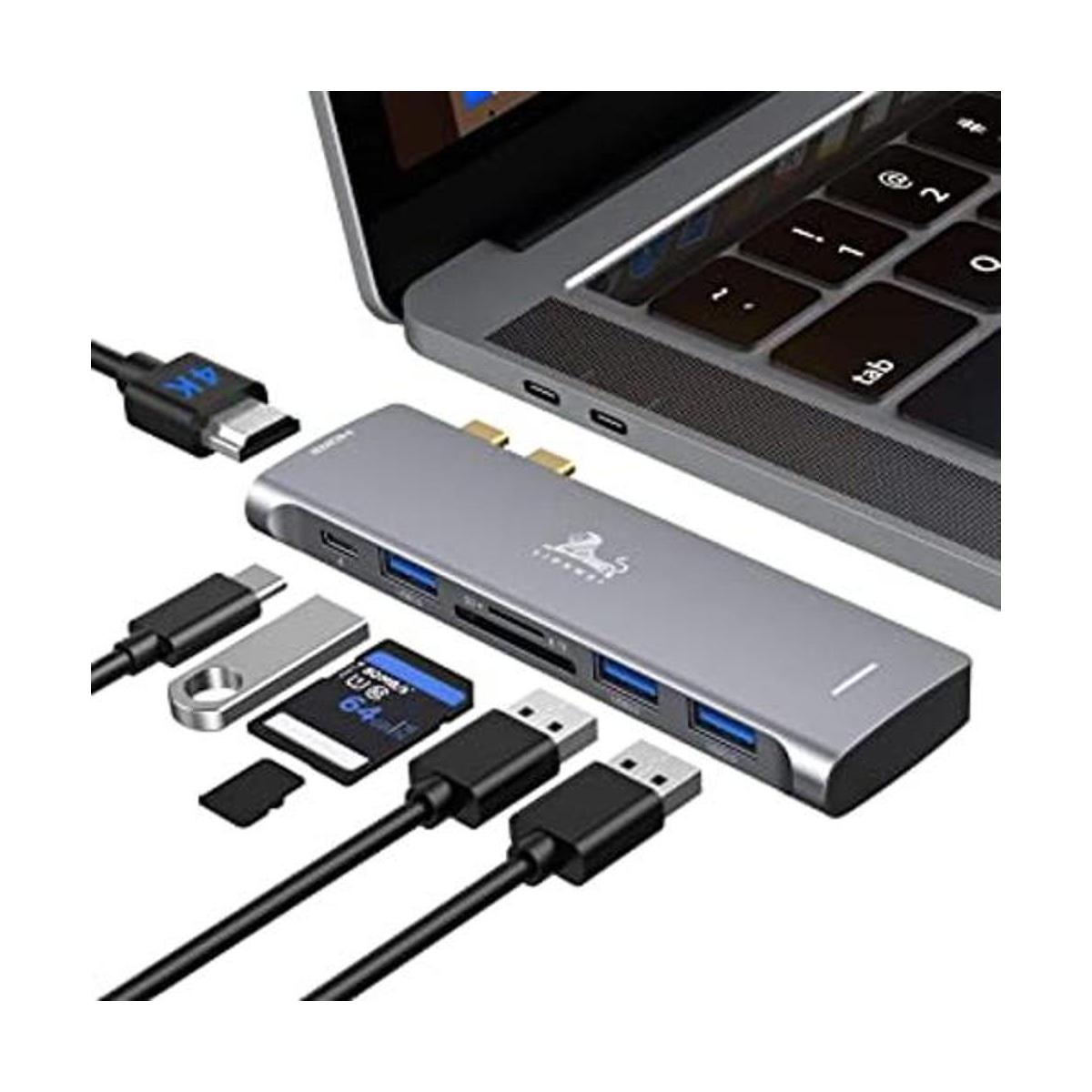 Adaptador USB C Hub para MacBook Pro 2020 2019 2018 2017