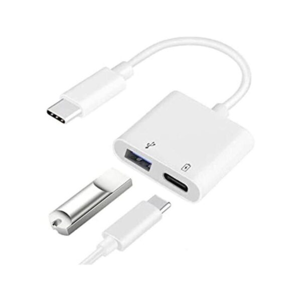 Adaptador USB C OTG con alimentación USB C 2 en 1 a USB_1